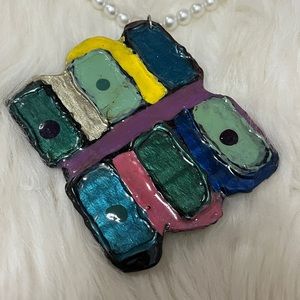 Rainbow Colorful EXCLUSIVE Hand Design ONE OF A KIND Necklace